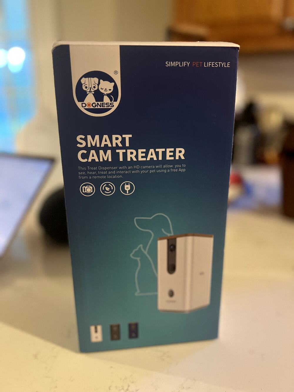 DOGNESS Animal Webcam Smart Cam Treater White